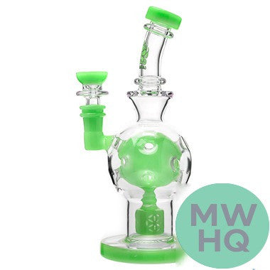 Calibear Exosphere Glass Water Pipe Dab Rig With Seed of Life Perc - 410 Grams - 8.5 Inches [GB319-Thin Maria Cap]