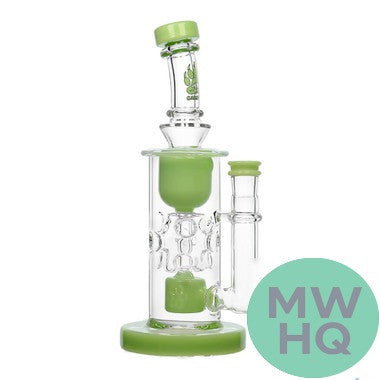 Calibear Fab Torus Recycler Glass Water Pipe Dab Rig Thick Base With Seed of Life Perc - 460 Grams - 9.25 Inches [GB16]