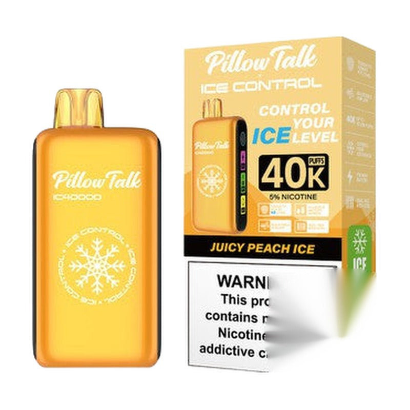 Pillow Talk Ice Control IC40000 Puffs 20ML Disposable Device With Touch To Adjust Ice Level & LED Screen (Texas Compliant)