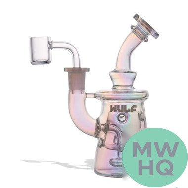 Wulf Mods Torq Glass Water Pipe Dab Rig With Quartz Banger - 190 Grams - 6.5 Inches