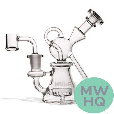 Wulf Mods Revo Glass Water Pipe Dab Rig With Quartz Banger - 180 Grams - 6 Inches