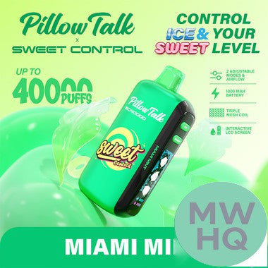 Pillow Talk Sweet Control SC40000 Puffs 20ML Disposable Device With Ice & Sweet Control (Texas Compliant)