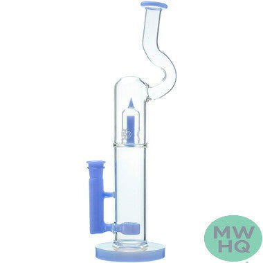 Calibear Natty Flower Glass Bong Water Pipe With Thick Base - 750 Grams - 15.5 Inches [GB433]