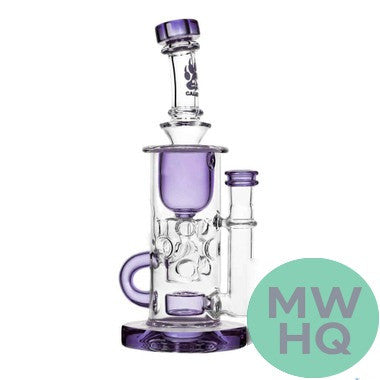 Calibear Fab Klein Recycler Glass Water Pipe Dab Rig Thick Base With Seed of Life Perc - 460 Grams - 9 Inches [GB17]