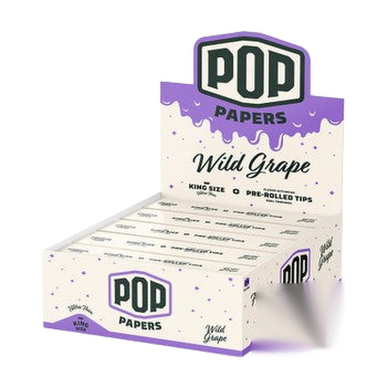 Pop Papers Authentic French Paper Ultra Thin + Pre-Rolled Tips - White Display