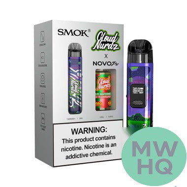 SMOK NOVO PRO 1300mAh Pod System Starter Kit With 2 x Refillable 3ML NOVO Pod & 10ML 50mg Salt Nicotine E-Liquid Bottle