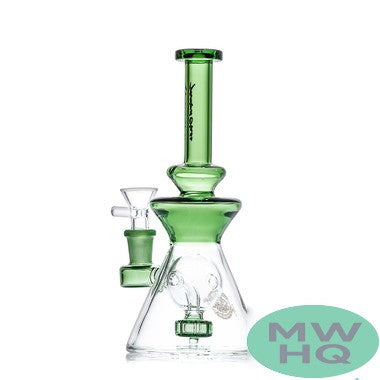 Shadow Glass Water Pipe Beaker Base With Circ Perc - 320 Grams - 8 Inches - Assorted Colors [SGE-159]
