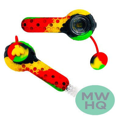 Stratus 2 In 1 Silicone Pipe For Dry & Wax - 70 Grams - 4.5 Inches