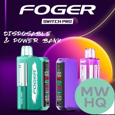 Foger Switch Pro Kit 30K Puffs 19ML Disposable Device & Power Bank
