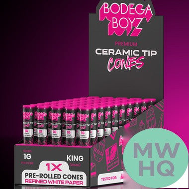 Bodega Boyz King Pre-Rolled Cones With Ceramic Tip - 1ct Tube