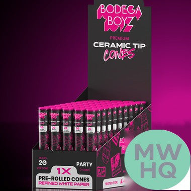 Bodega Boyz Party Pre-Rolled Cones With Ceramic Tip - 1ct Tube