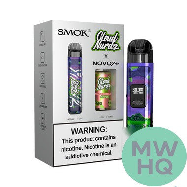 SMOK NOVO PRO 1300mAh Pod System Starter Kit With 2 x Refillable 3ML NOVO Pod & 10ML 50mg Salt Nicotine E-Liquid Bottle