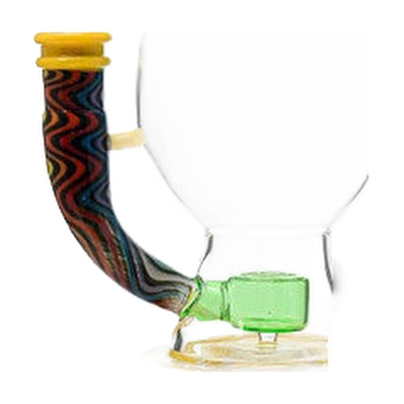 Calibear Wig Wag Big Oval Egg Glass Water Pipe Dab Rig With Seed of Life Perc - 330 Grams - 6 Inches [GB128-WW]