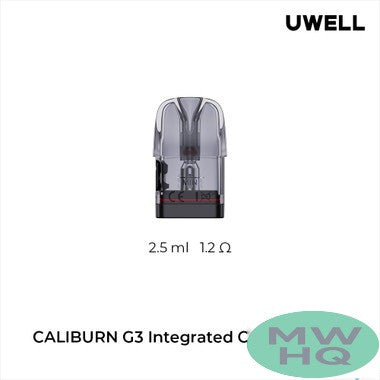 Uwell Caliburn G3 2.5ML Refillable Integrated Coil Cartridge Pod - Pack of 4