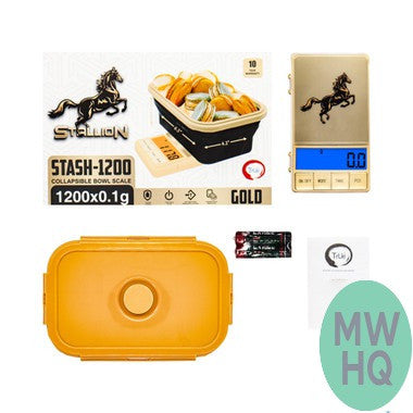 Stallion STASH-1200 Collapsible Bowl Scale 1200g x 0.1g – Gold