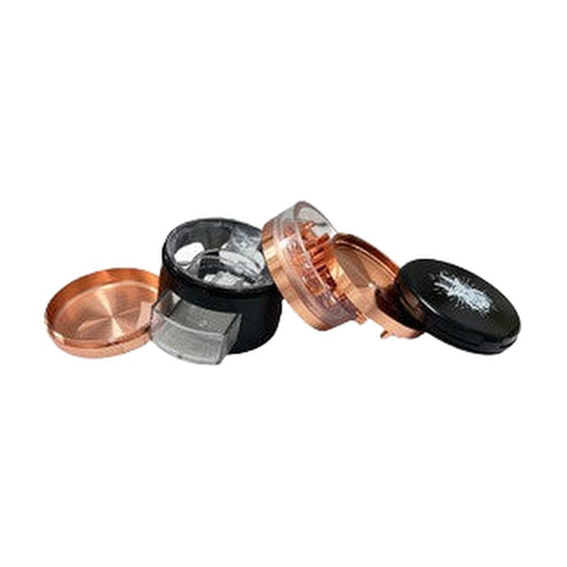 Shredder Large Grinder With Clear Layer & Ashtray - Style 42 - 63mm - 4 Part