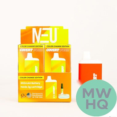 Neu Covert PUSH 650mAh Variable Voltage 510 Thread Rechargeable Cartridge Battery