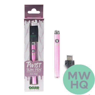 Ooze Twist Adjustable Voltage Preheat Slim Pen Battery With USB Charger