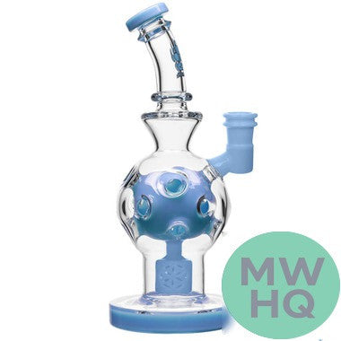 Calibear Exosphere Glass Water Pipe Dab Rig With Seed of Life Perc - 410 Grams - 8.5 Inches [GB319-Thin Maria Cap]