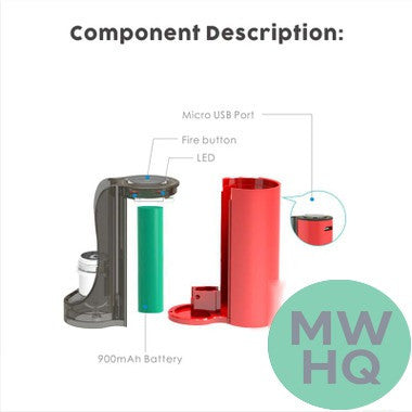VAPMOD Pipe 710 900mAh Oil Vaporizer Express Mod