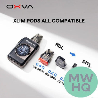 OXVA XLIM SQ Pro 2 1600mAh Pod System Starter Kit With 2 x 2ML Refillable XLIM Top Fill Cartridge Pod