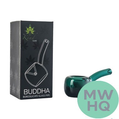 The Kind Glass Buddha Borosilicate Hand Pipe - 4 Inches - 70 Grams