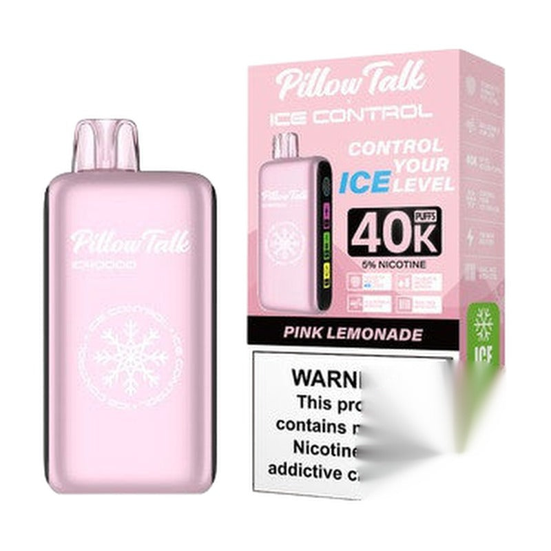 Pillow Talk Ice Control IC40000 Puffs 20ML Disposable Device With Touch To Adjust Ice Level & LED Screen (Texas Compliant)