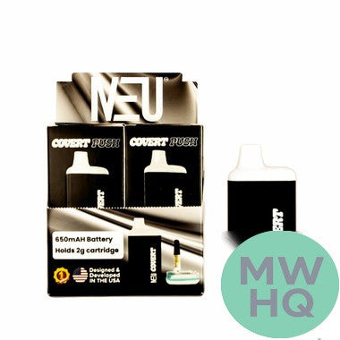 Neu Covert PUSH 650mAh Variable Voltage 510 Thread Rechargeable Cartridge Battery