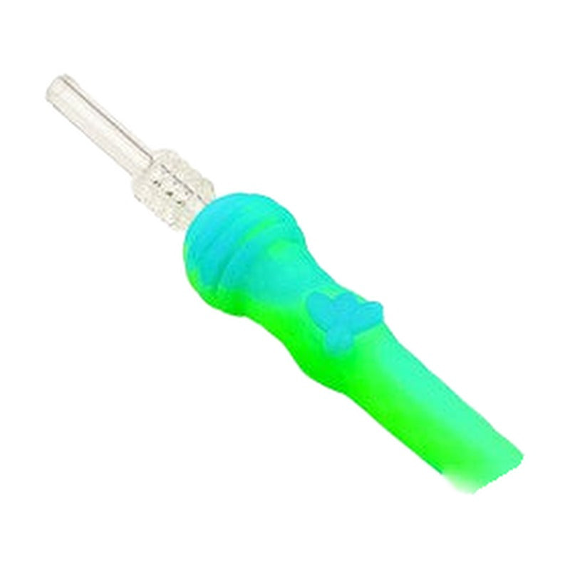 Stratus 4.5" Silicone Bee Honey Dipper With 14mm Quartz Straw
