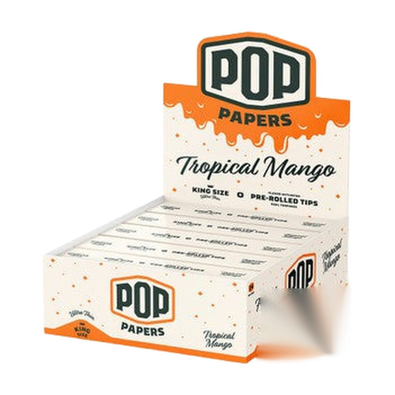 Pop Papers Authentic French Paper Ultra Thin + Pre-Rolled Tips - White Display