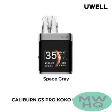 Uwell CALIBURN G3 PRO KOKO 1250mAh Pod System Starter Kit With Refillable 3ML & 2.5ML CALIBURN G3 Cartridge Pod