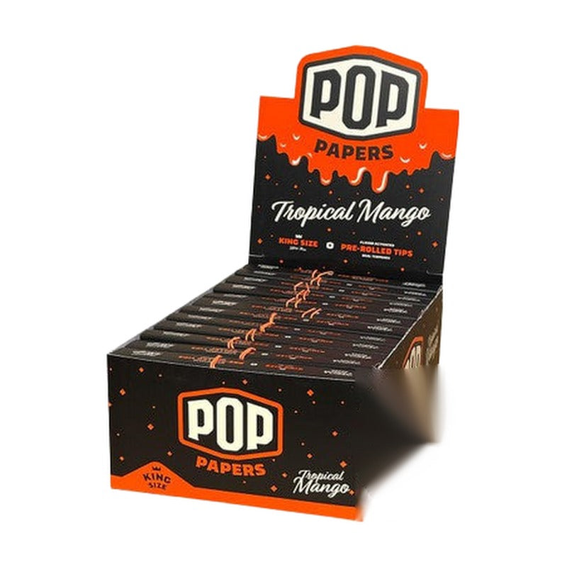 Pop Papers Authentic French Paper Ultra Thin + Pre-Rolled Tips - Black Display