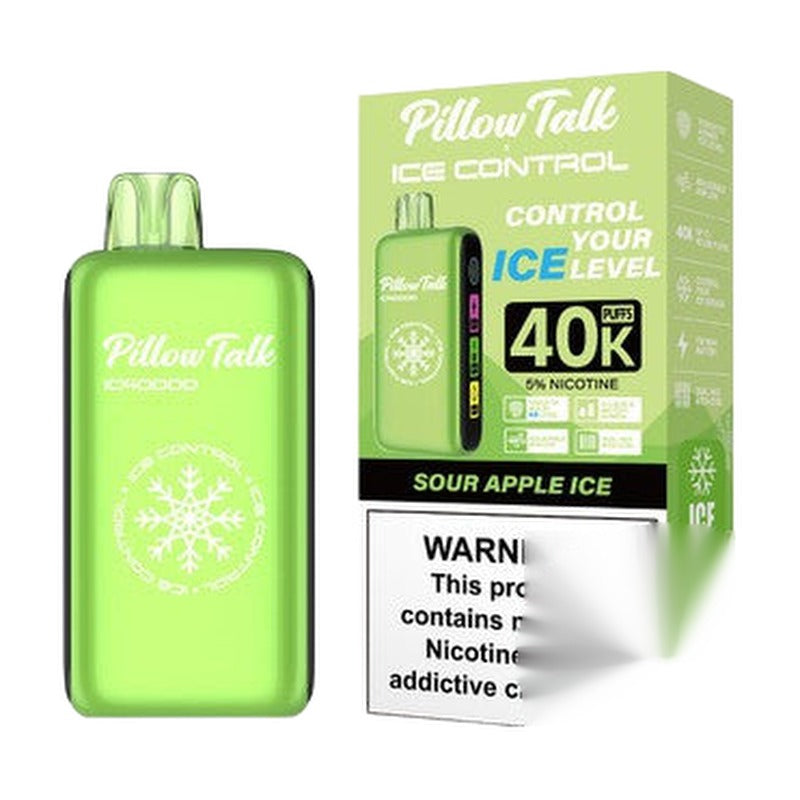 Pillow Talk Ice Control IC40000 Puffs 20ML Disposable Device With Touch To Adjust Ice Level & LED Screen (Texas Compliant)