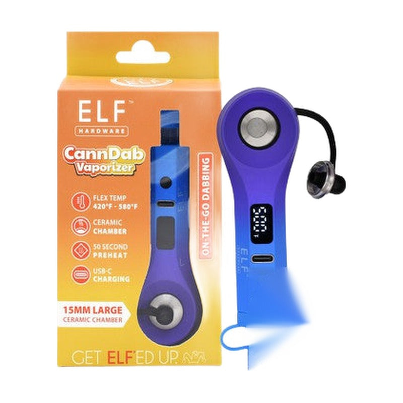 ELF Hardware CannDab VV Preheat Concentrate Vaporizer With LED Screen & USB-C Cable