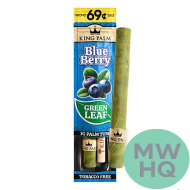 King Palm Green Leaf Mini Palm Tube Rolls 1G - Pack of 1