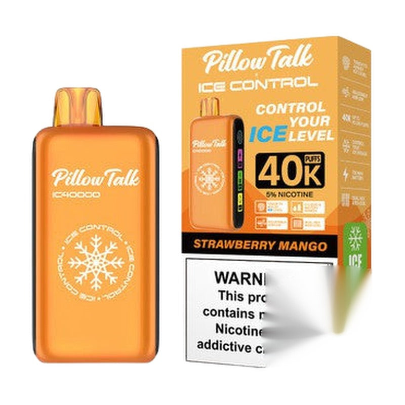 Pillow Talk Ice Control IC40000 Puffs 20ML Disposable Device With Touch To Adjust Ice Level & LED Screen (Texas Compliant)