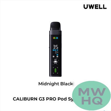 Uwell Caliburn G3 Pro 1000mAh Pod System Starter Kit With 3 x Refillable 2.5ML Caliburn G3 Integrated Coil Cartridge Pod