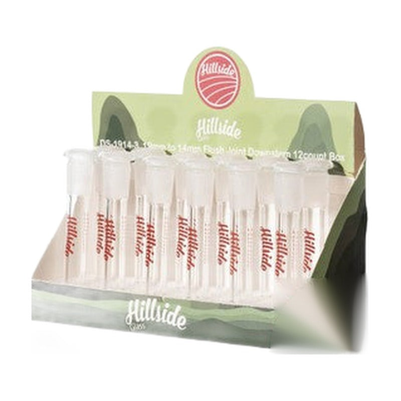 Hillside Glass Frosted Top 19mm to 14mm Flush Joint Downstem
